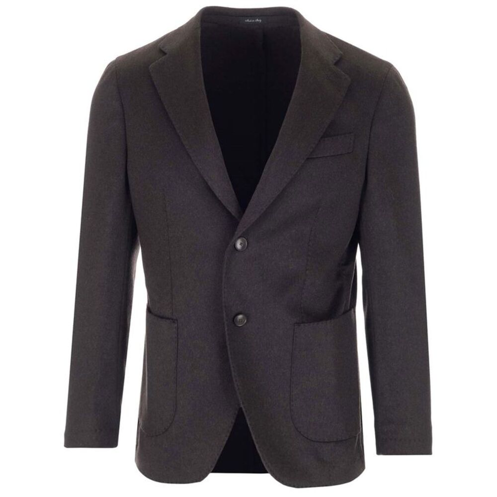 Al Duca D'aosta Men Dark Brown Wool Jacket